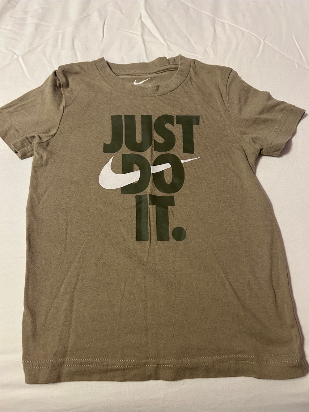 Nike Kids Olive Green 'Just Do It' Short-Sleeve Tee